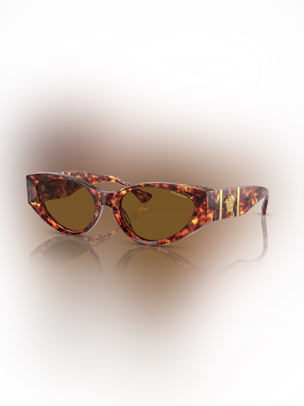 Versace Tortoiseshell Cat-Eye Sunglasses - Brown Lenses